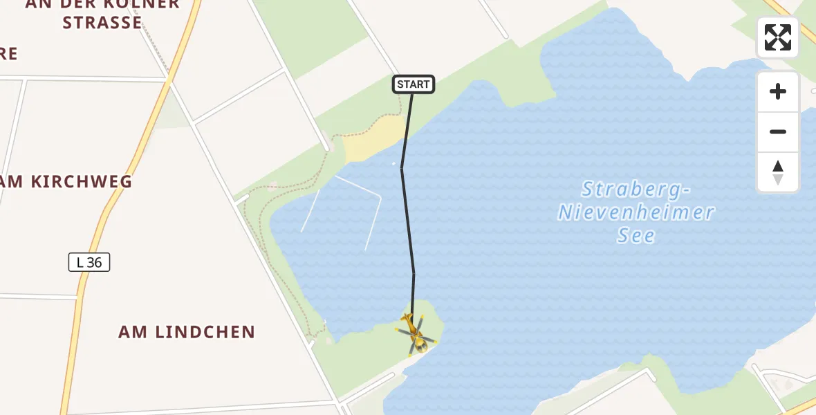 Flugroute Rettungshubschrauber Dormagen - Dormagen, 21 Juni 2026, 16:51