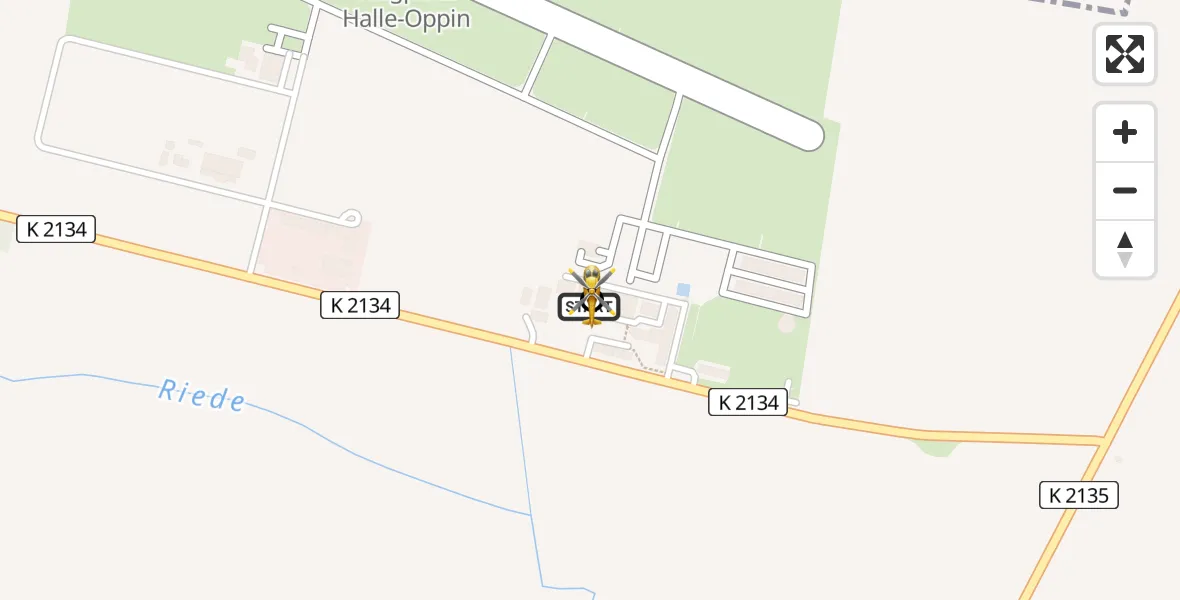 Flugroute Rettungshubschrauber Landsberg - Halle-Oppin Flugplatz, 22 Juni 2026, 05:44