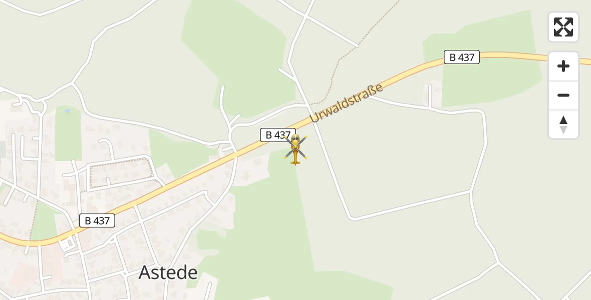 Flugroute Rettungshubschrauber Zetel - Zetel, 22 Juni 2026, 09:52