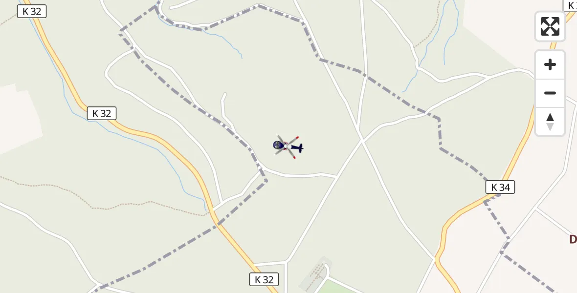 Flugroute Polizeihubschrauber Oberwambach - Oberwambach, 22 Juni 2026, 11:11