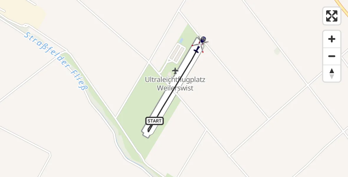Flugroute Polizeihubschrauber Weilerswist UL - Weilerswist UL, 22 Juni 2026, 11:25