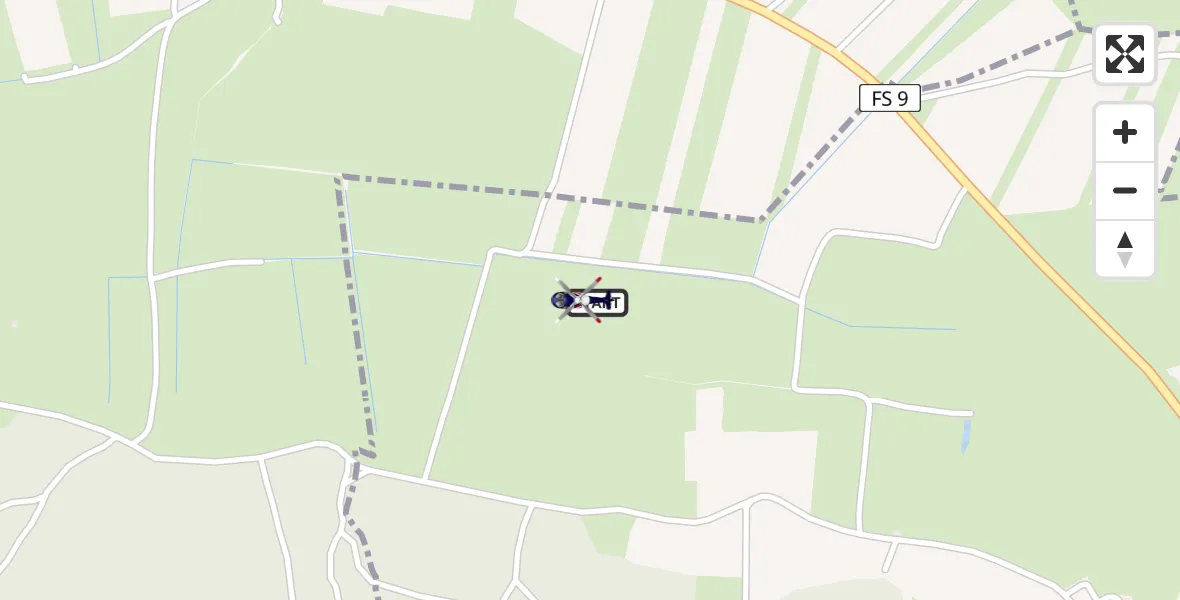 Flugroute Polizeihubschrauber Freising - Freising, 22 Juni 2026, 11:44