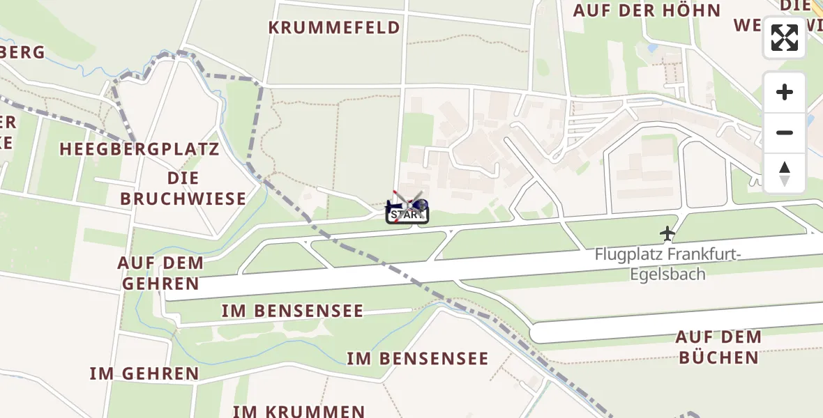 Flugroute Polizeihubschrauber Flughafen Frankfurt-Egelsbach - Flughafen Frankfurt-Egelsbach, 22 Juni 2026, 11:49