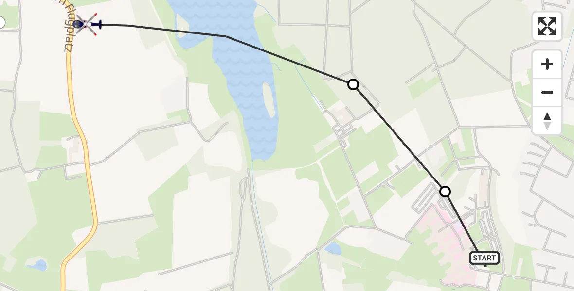 Flugroute Polizeihubschrauber Osnabrück Hospital - Osnabrück, 22 Juni 2026, 12:19