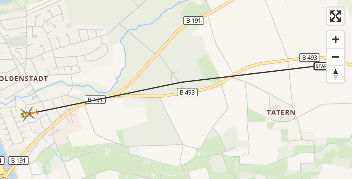 Flugroute Rettungshubschrauber Uelzen - Uelzen, 22 Juni 2026, 13:40