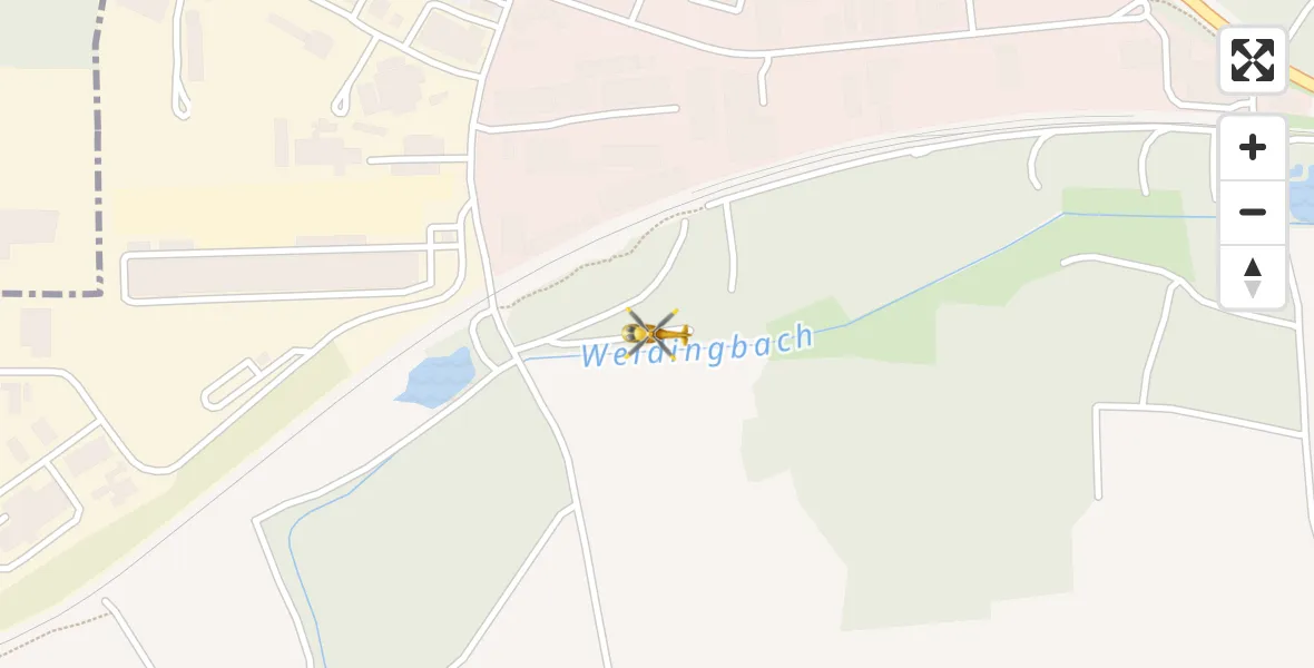 Flugroute Rettungshubschrauber Weiden i.d.OPf. - Weiden i.d.OPf., 22 Juni 2026, 15:04