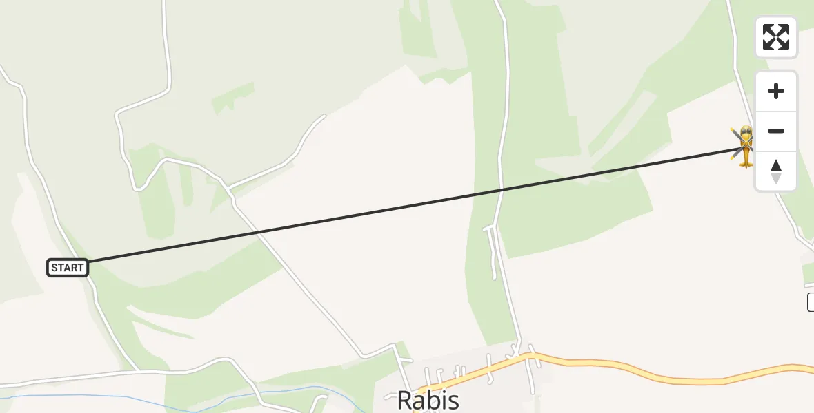 Flugroute Rettungshubschrauber Schlöben - Schlöben, 22 Juni 2026, 19:41