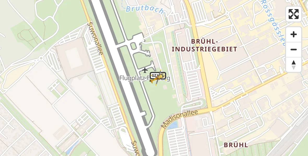 Flugroute Ambulanzhubschrauber Freiburg im Breisgau Flugplatz - Freiburg im Breisgau Flugplatz, 23 Juni 2026, 06:02