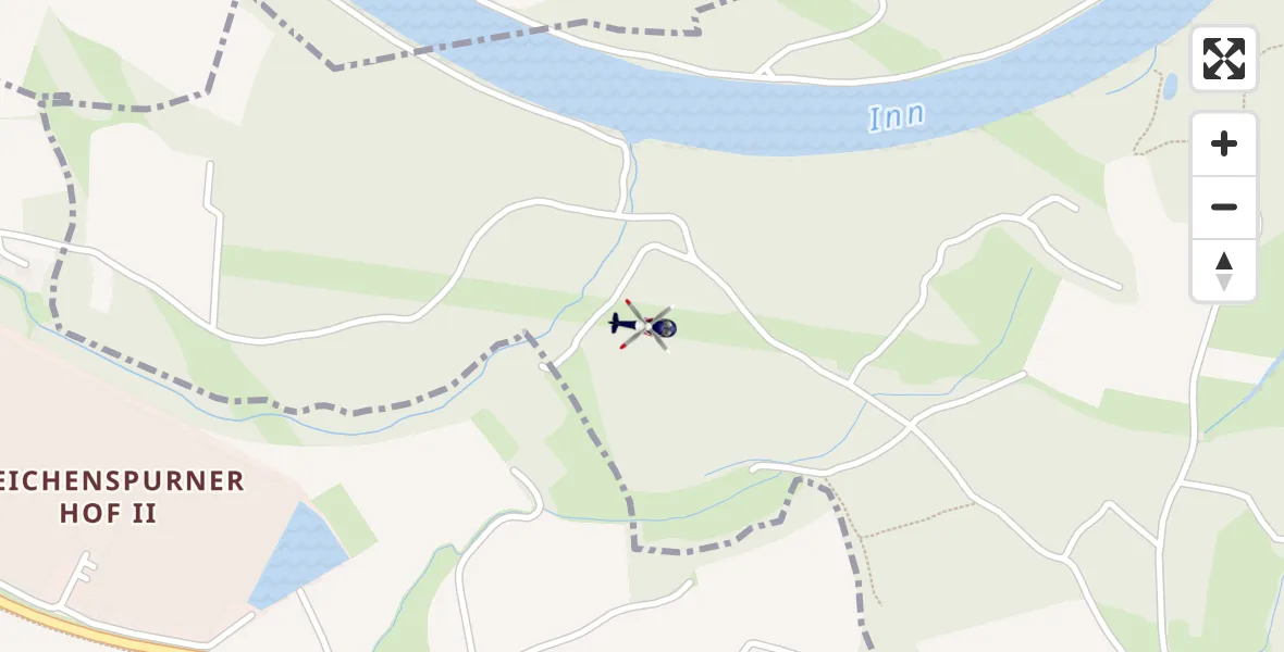 Flugroute Polizeihubschrauber Teising - Teising, 23 Juni 2026, 07:13