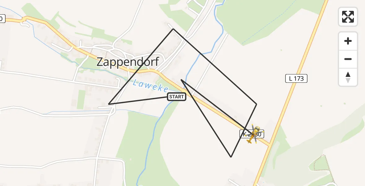 Flugroute Rettungshubschrauber Salzatal - Salzatal, 23 Juni 2026, 10:25