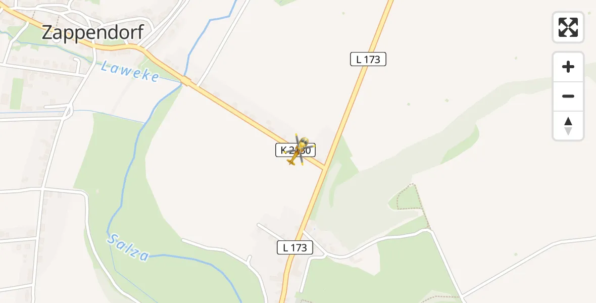 Flugroute Rettungshubschrauber Salzatal - Salzatal, 23 Juni 2026, 10:28