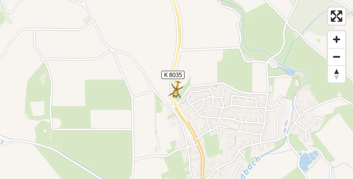 Flugroute Rettungshubschrauber Ebersbach-Musbach - Ebersbach-Musbach, 23 Juni 2026, 11:05