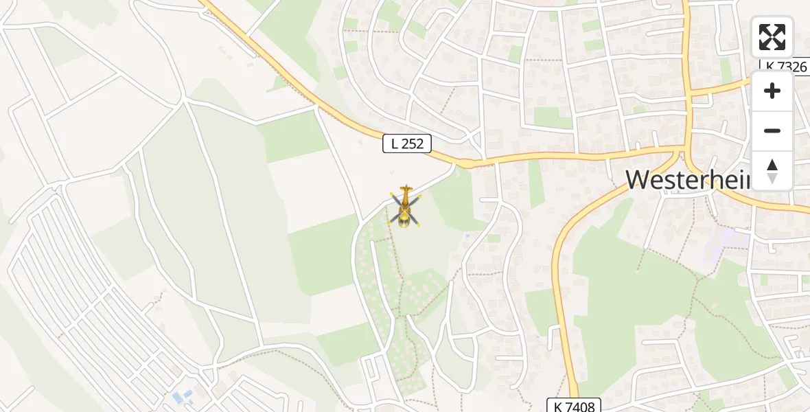 Flugroute Rettungshubschrauber Westerheim - Westerheim, 23 Juni 2026, 11:25