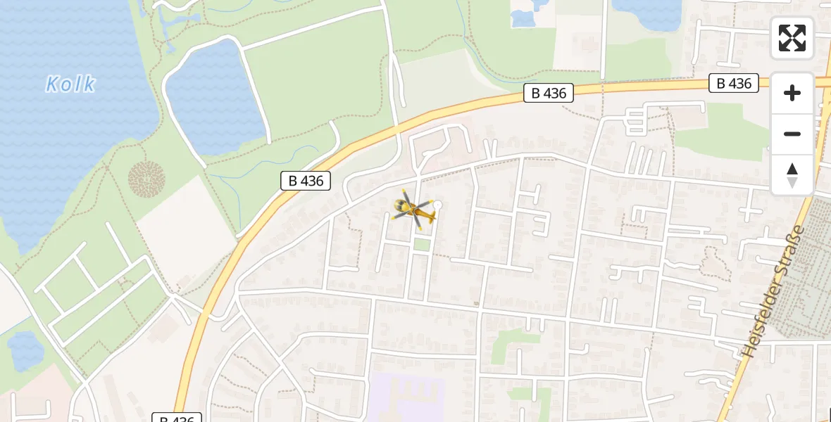 Flugroute Ambulanzhubschrauber Leer (Ostfriesland) - Leer (Ostfriesland), 23 Juni 2026, 12:16