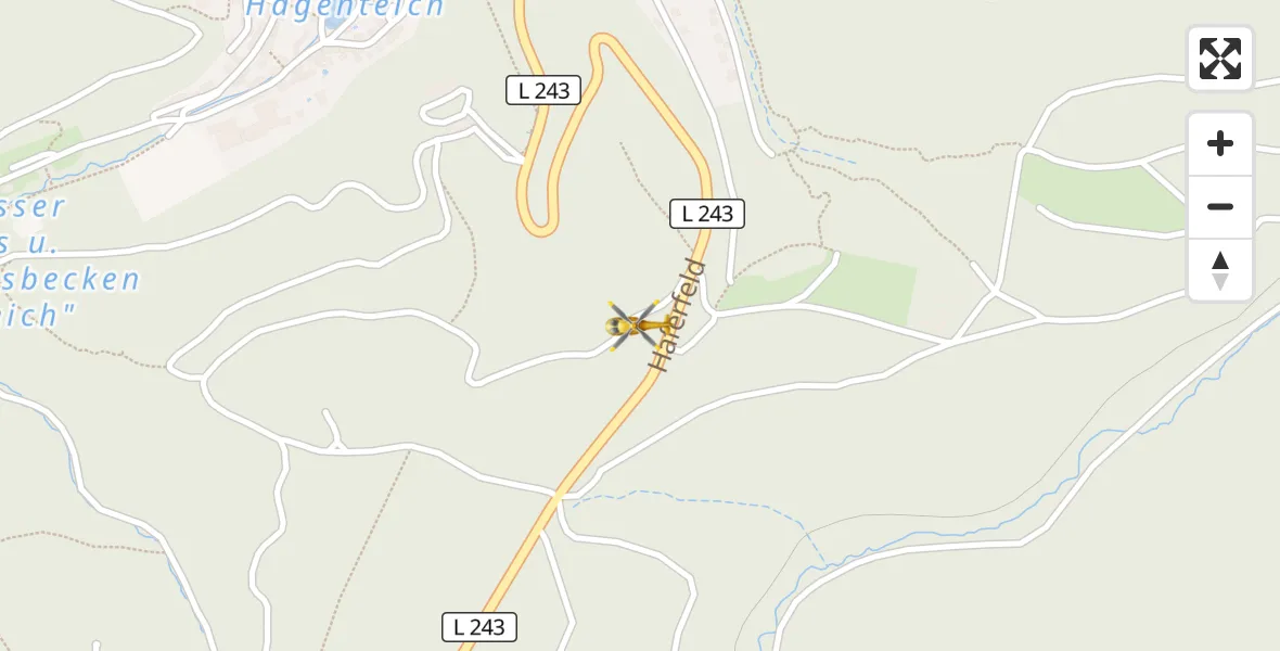Flugroute Rettungshubschrauber Quedlinburg - Quedlinburg, 23 Juni 2026, 12:17