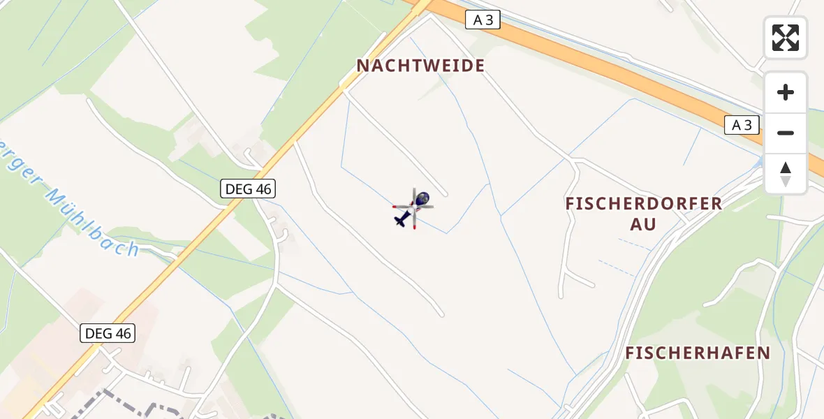 Flugroute Polizeihubschrauber Deggendorf - Deggendorf, 23 Juni 2026, 12:41