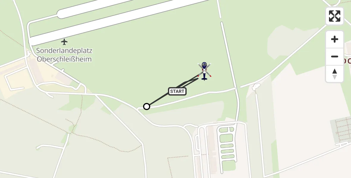Flugroute Polizeihubschrauber Oberschleissheim Hubschrauberlandeplatz - Oberschleissheim Hubschrauberlandeplatz, 23 Juni 2026, 13:02