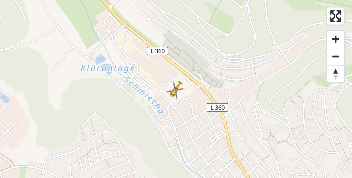 Flugroute Ambulanzhubschrauber Albstadt - Albstadt, 23 Juni 2026, 13:40