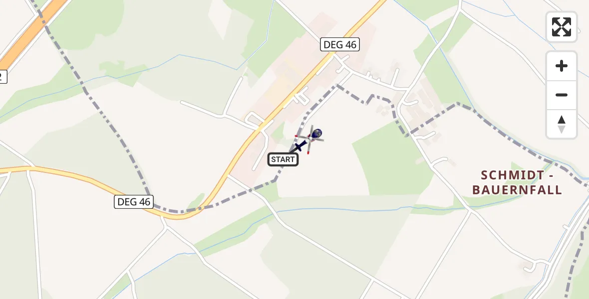 Flugroute Polizeihubschrauber Plattling - Plattling, 23 Juni 2026, 13:46