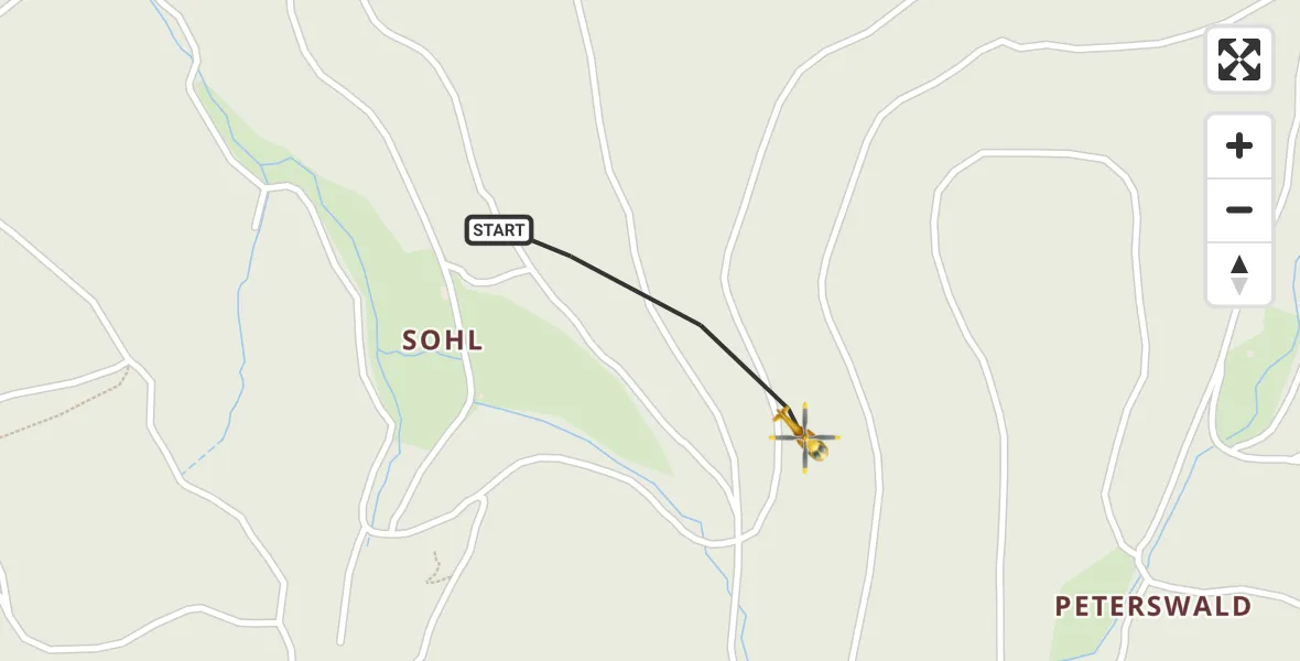 Flugroute Rettungshubschrauber Baden-Baden - Baden-Baden, 23 Juni 2026, 13:59