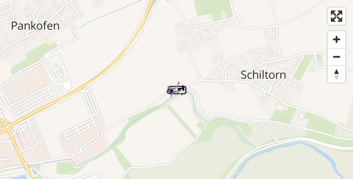 Flugroute Polizeihubschrauber Plattling - Plattling, 24 Juni 2026, 06:29