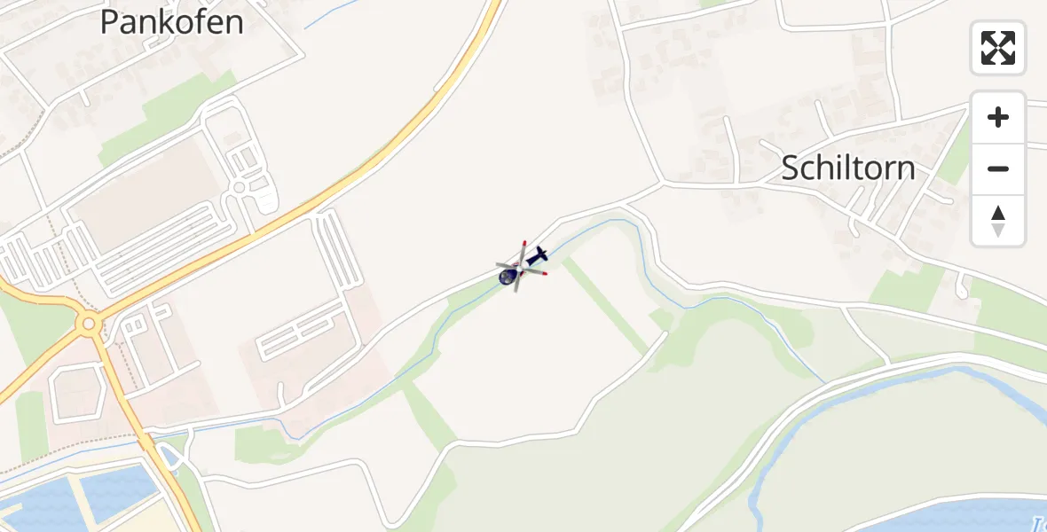 Flugroute Polizeihubschrauber Plattling - Plattling, 24 Juni 2026, 06:33