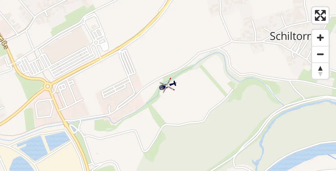 Flugroute Polizeihubschrauber Plattling - Plattling, 24 Juni 2026, 06:36