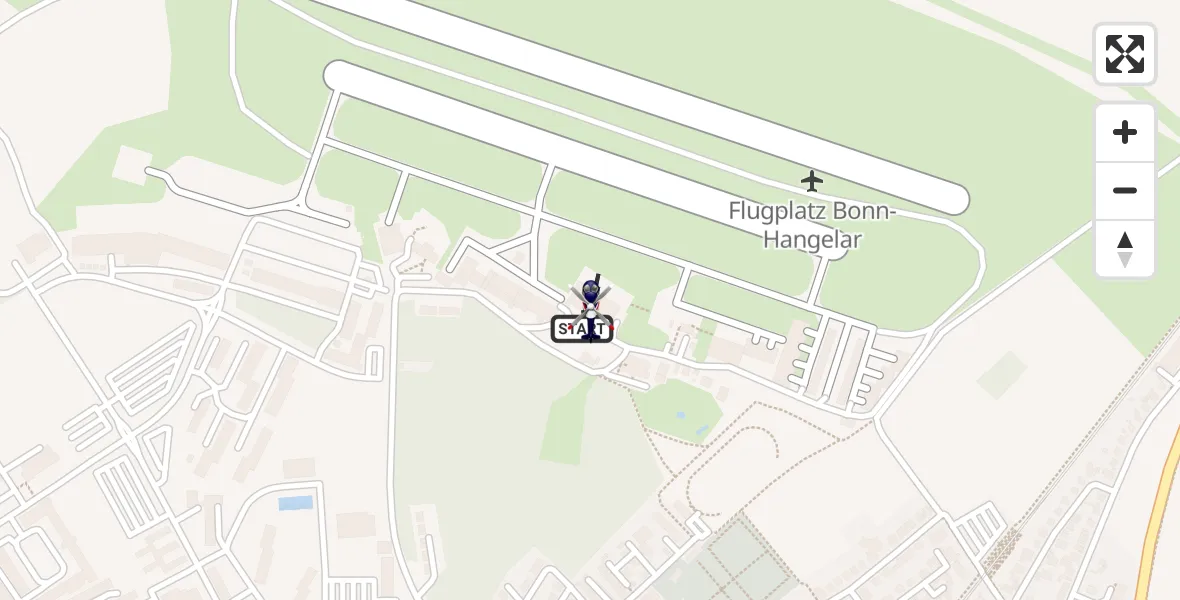 Flugroute Polizeihubschrauber Bonn-Hangelar Flugplatz - Bonn-Hangelar Flugplatz, 24 Juni 2026, 08:49
