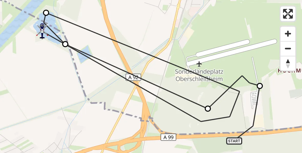 Flugroute Polizeihubschrauber München - München, 24 Juni 2026, 11:17