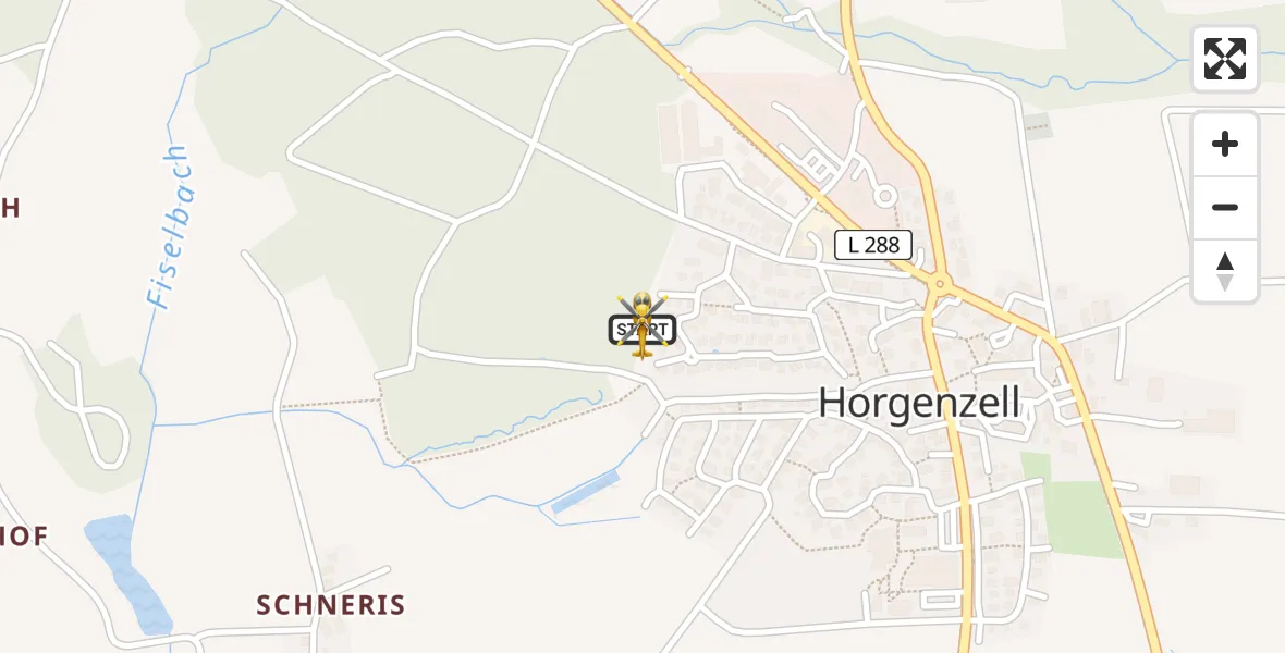 Flugroute Rettungshubschrauber Horgenzell - Horgenzell, 25 Juni 2026, 05:25