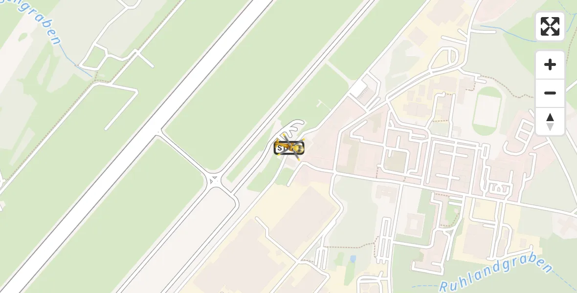 Flugroute Rettungshubschrauber Dresden Bundespolizei Hubschrauberlandeplatz - Dresden Bundespolizei Hubschrauberlandeplatz, 25 Juni 2026, 07:40
