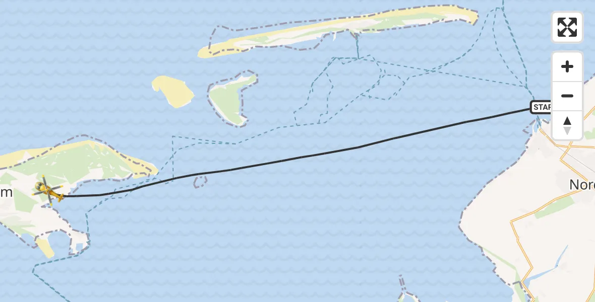 Flugroute Ambulanzhubschrauber Noordzee - Noordzee, 25 Juni 2026, 10:12