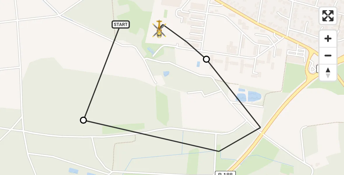 Flugroute Rettungshubschrauber Gifhorn Bundespolizei Hubschrauberlandeplatz - Gifhorn Bundespolizei Hubschrauberlandeplatz, 25 Juni 2026, 11:26