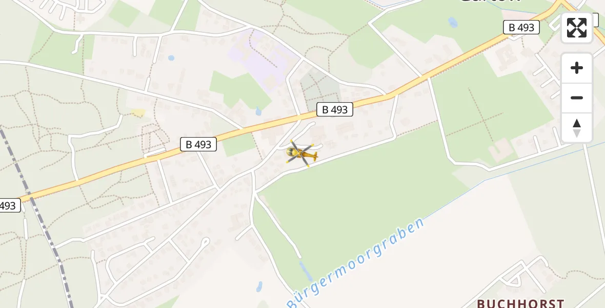 Flugroute Rettungshubschrauber Gartow - Gartow, 25 Juni 2026, 13:30