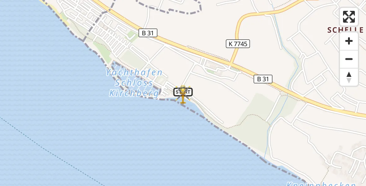 Flugroute Rettungshubschrauber Immenstaad am Bodensee - Immenstaad am Bodensee, 25 Juni 2026, 15:26