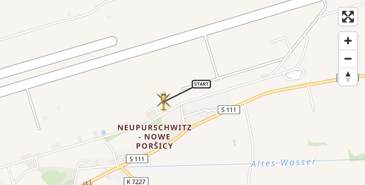 Flugroute Rettungshubschrauber Bautzen Flugplatz - Bautzen Flugplatz, 25 Juni 2026, 20:40