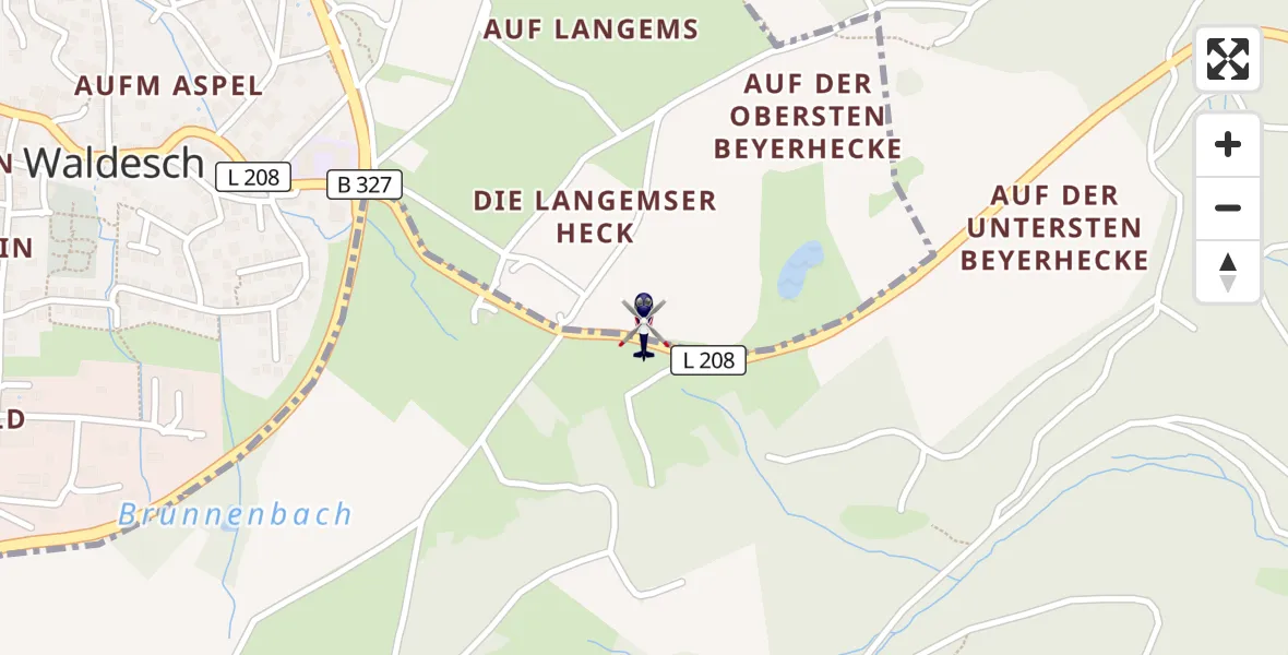 Flugroute Polizeihubschrauber Rhens - Rhens, 25 Juni 2026, 20:44