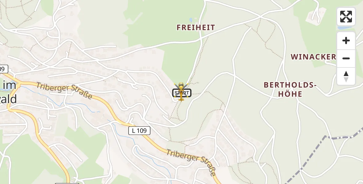 Flugroute Ambulanzhubschrauber Schonach im Schwarzwald - Schonach im Schwarzwald, 26 Juni 2026, 05:17