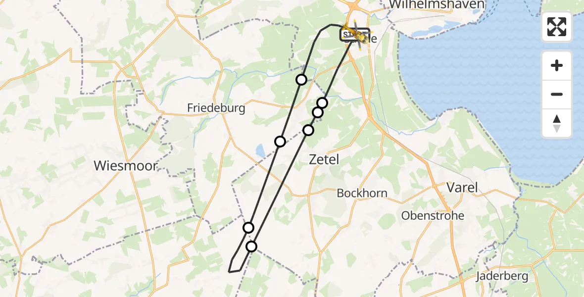 Flugroute Rettungshubschrauber Sande - Sande, 26 Juni 2026, 06:26