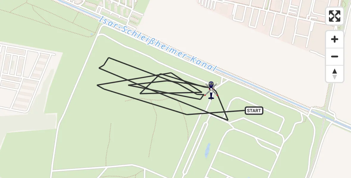 Flugroute Polizeihubschrauber Garching b.München - Garching b.München, 26 Juni 2026, 08:41