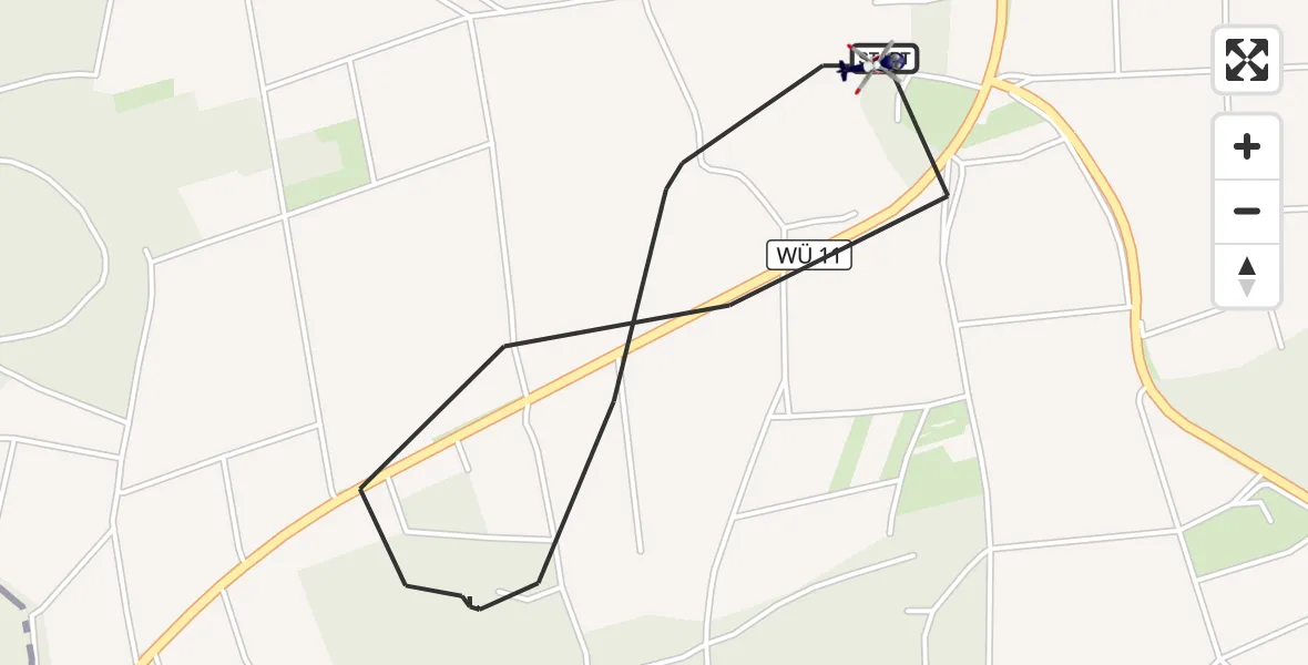 Flugroute Polizeihubschrauber Helmstadt - Helmstadt, 26 Juni 2026, 08:53