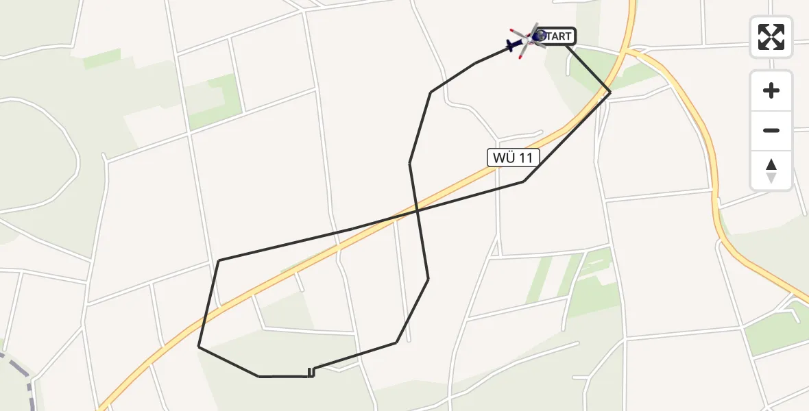 Flugroute Polizeihubschrauber Helmstadt - Helmstadt, 26 Juni 2026, 09:00