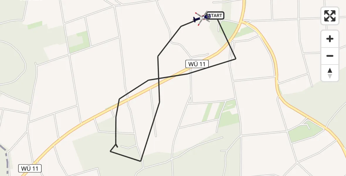 Flugroute Polizeihubschrauber Helmstadt - Helmstadt, 26 Juni 2026, 09:32