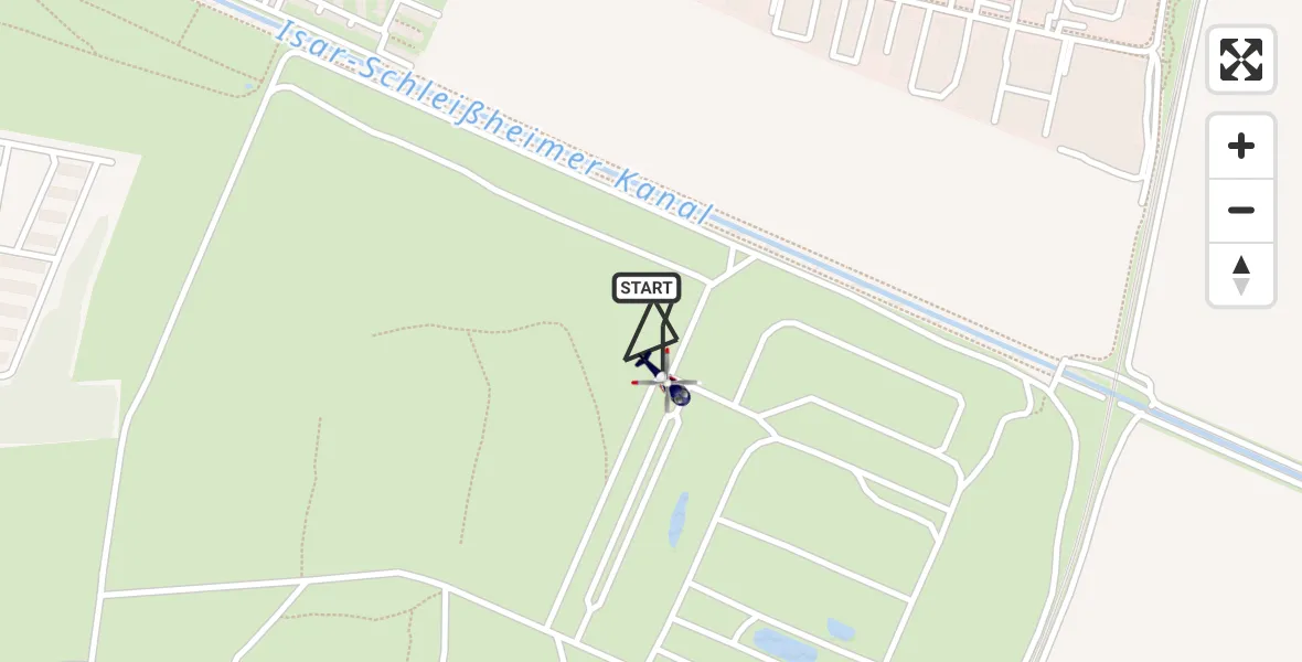 Flugroute Polizeihubschrauber Garching b.München - Garching b.München, 26 Juni 2026, 10:48