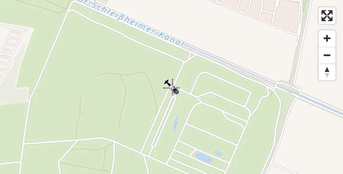 Flugroute Polizeihubschrauber Garching b.München - Garching b.München, 26 Juni 2026, 10:51