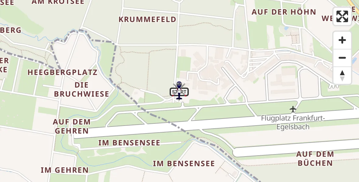 Flugroute Polizeihubschrauber Flughafen Frankfurt-Egelsbach - Flughafen Frankfurt-Egelsbach, 26 Juni 2026, 13:11