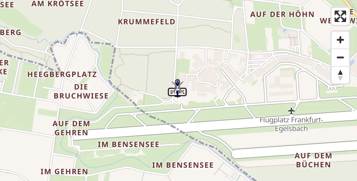 Flugroute Polizeihubschrauber Flughafen Frankfurt-Egelsbach - Flughafen Frankfurt-Egelsbach, 26 Juni 2026, 14:04