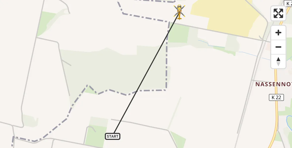 Flugroute Rettungshubschrauber Emmendorf - Emmendorf, 26 Juni 2026, 15:31