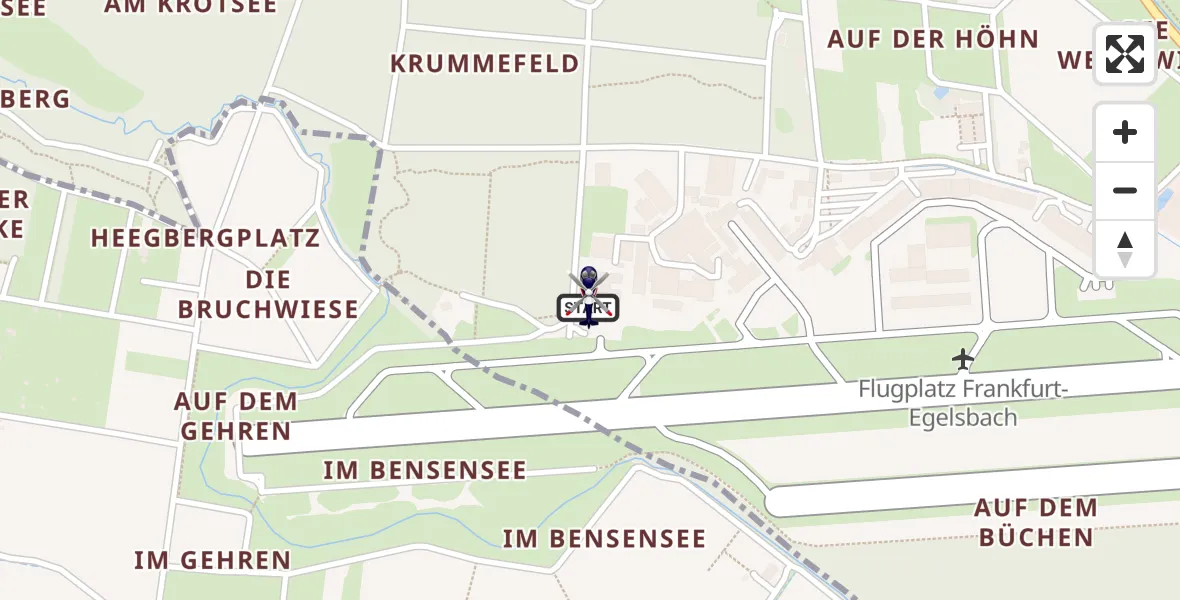 Flugroute Polizeihubschrauber Flughafen Frankfurt-Egelsbach - Flughafen Frankfurt-Egelsbach, 26 Juni 2026, 15:45