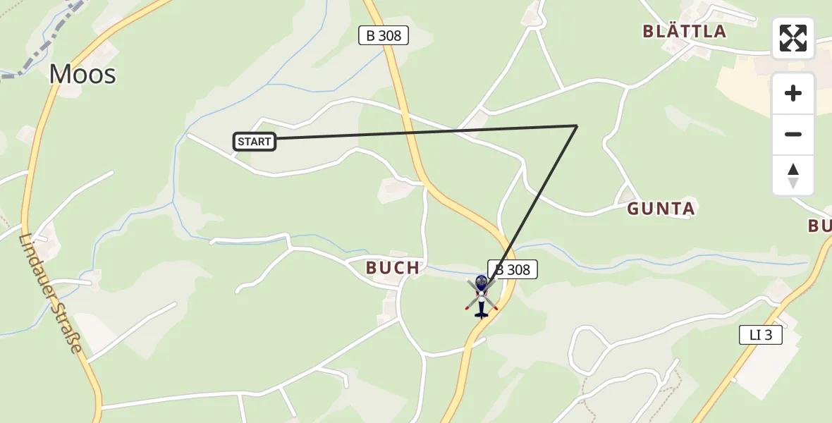 Flugroute Polizeihubschrauber Weiler-Simmerberg - Weiler-Simmerberg, 27 Juni 2026, 07:42